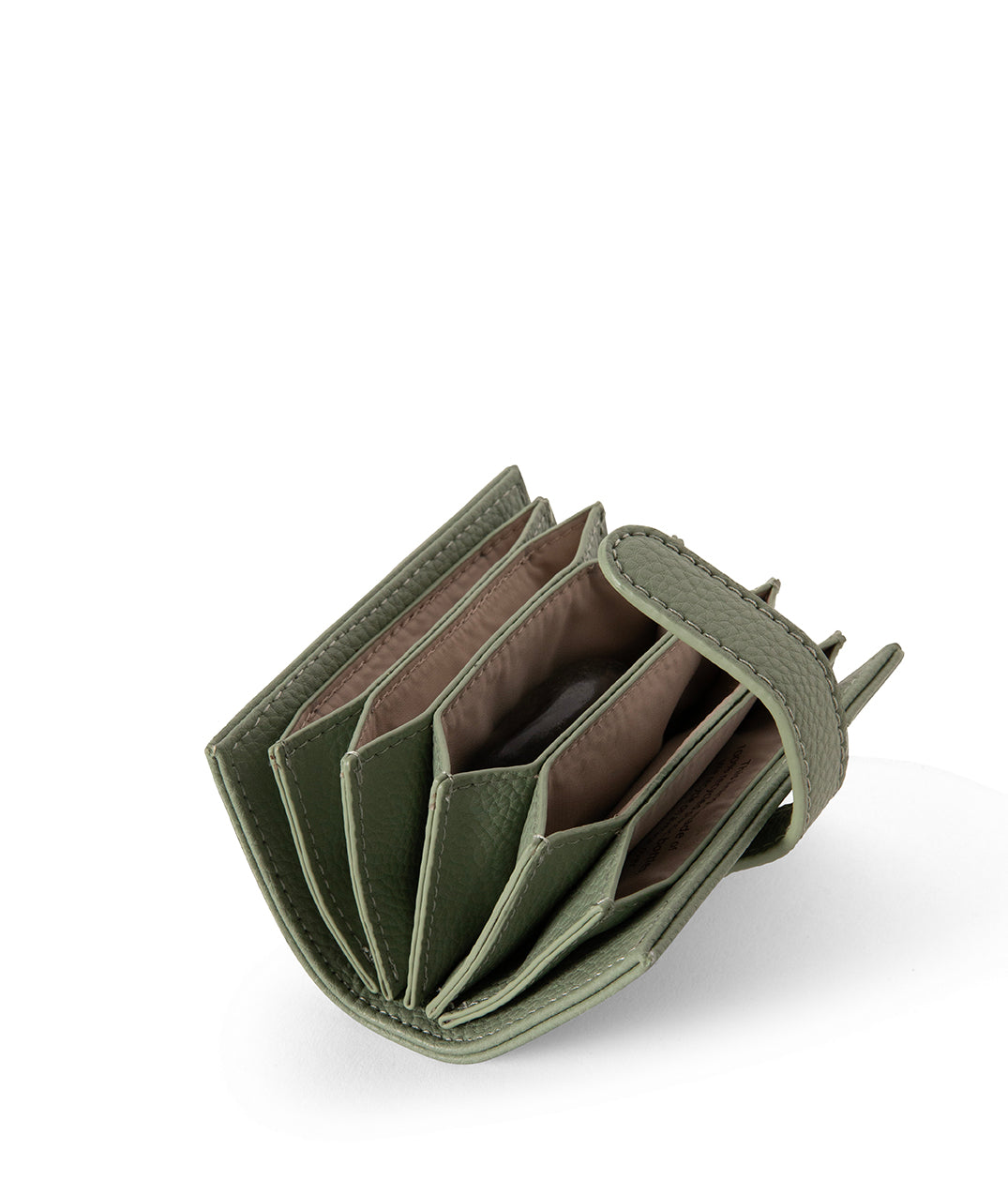 CREPE Vegan Accordion Card Holder – Grain | Color: Olivine - variant::olivine