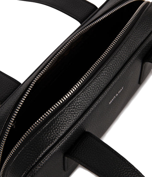 LEMUR Vegan Satchel – Grain | Color: Black - variant::black