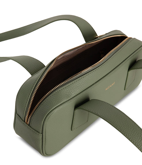 LEMUR Vegan Satchel – Grain | Color: Olivine - variant::olivine