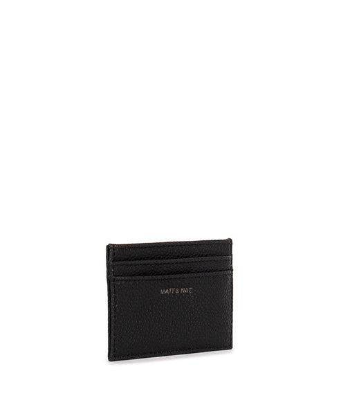 MAX Vegan Card Holder - Grain | Color: Black - variant::black