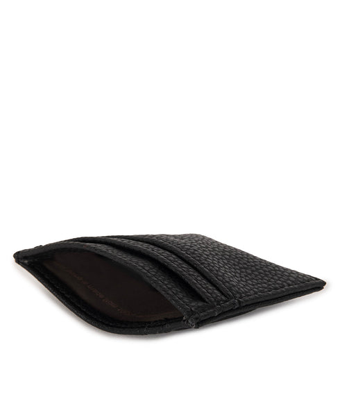 MAX Vegan Card Holder - Grain | Color: Black - variant::black