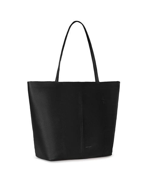 NATALIA Vegan Tote Bag – Grain | Color: Black - variant::black