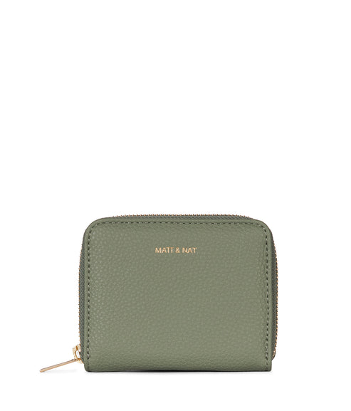 RUE Small Vegan Zip Wallet - Grain | Color: Olivine - variant::olivine