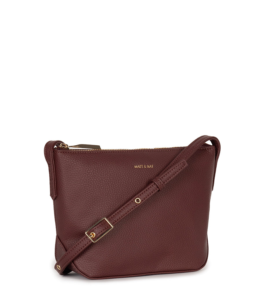 SAM Vegan Crossbody Bag - Grain | Color: Cherry - variant::cherry