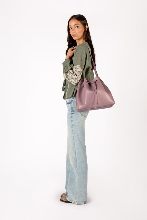 JAN Vegan Bucket Bag – Theme | Color: Tea - variant::tea