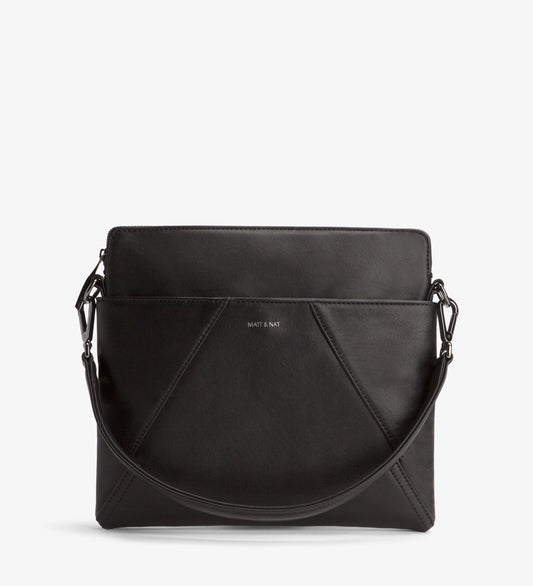 WHILEM Vegan Hobo Bag - Loom | Color: Black - variant::black