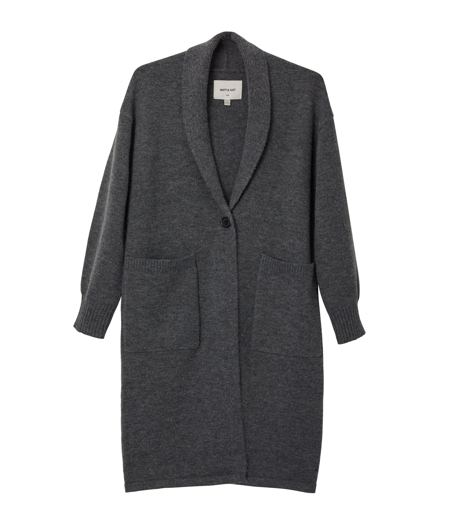 NESS Knee-Length Cardigan | Color: Grey - variant::charcoal