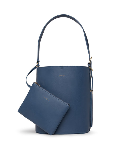 AZUR Vegan Bucket Bag - Vintage | Color: Blue - variant::cosmo