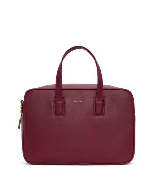 KENSI Vegan Satchel - Vintage | Color: Purple - variant::garnet