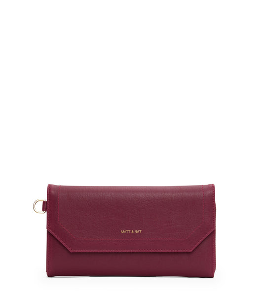 MION Vegan Wristlet Wallet - Vintage | Color: Purple - variant::garnet