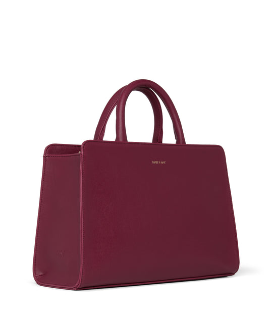 VON Vegan Satchel - Vintage | Color: Purple - variant::garnet