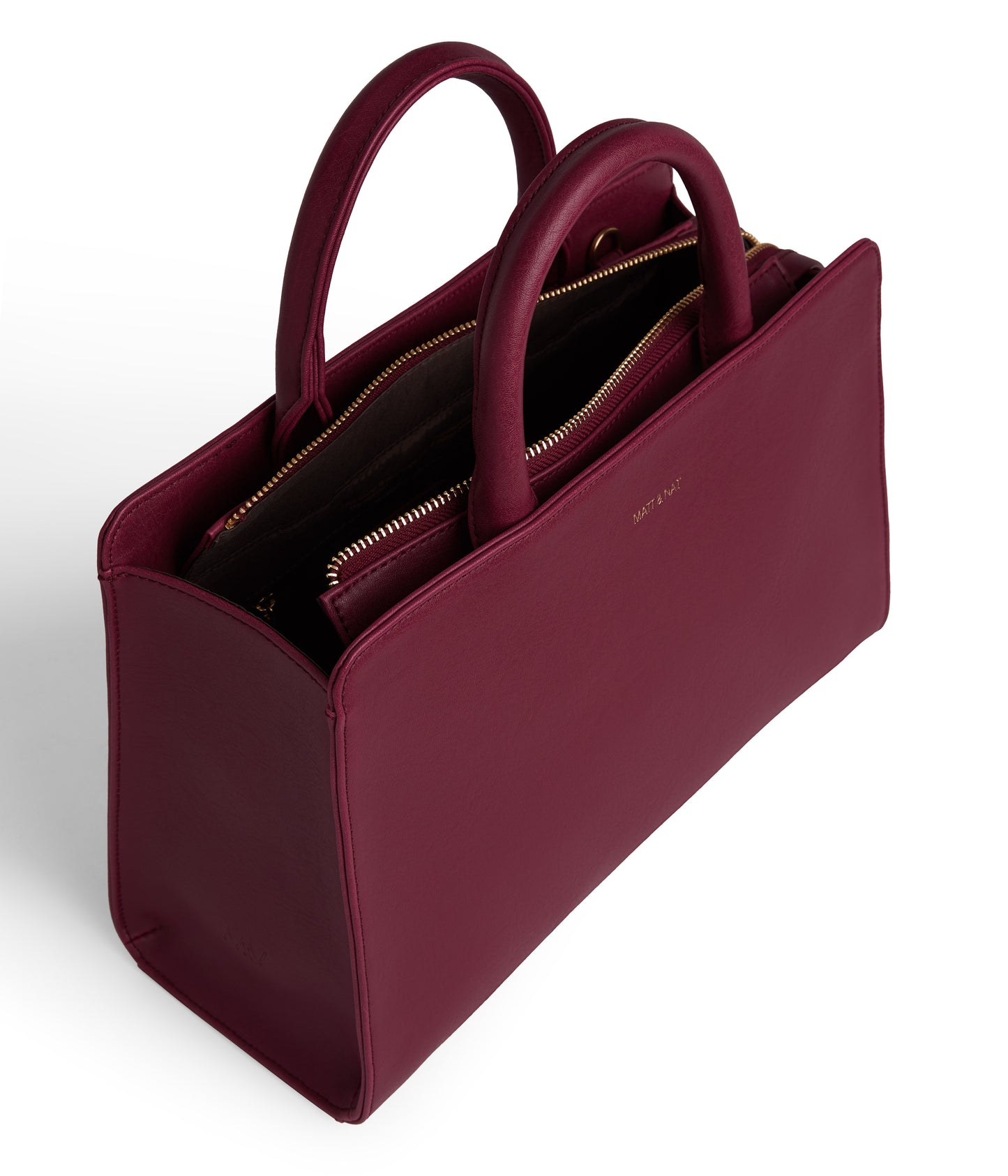 VON Vegan Satchel - Vintage | Color: Purple - variant::garnet