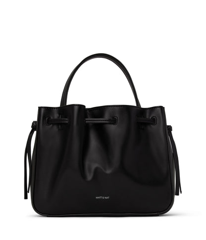 MENA Vegan Satchel - Loom | Color: Black - variant::black