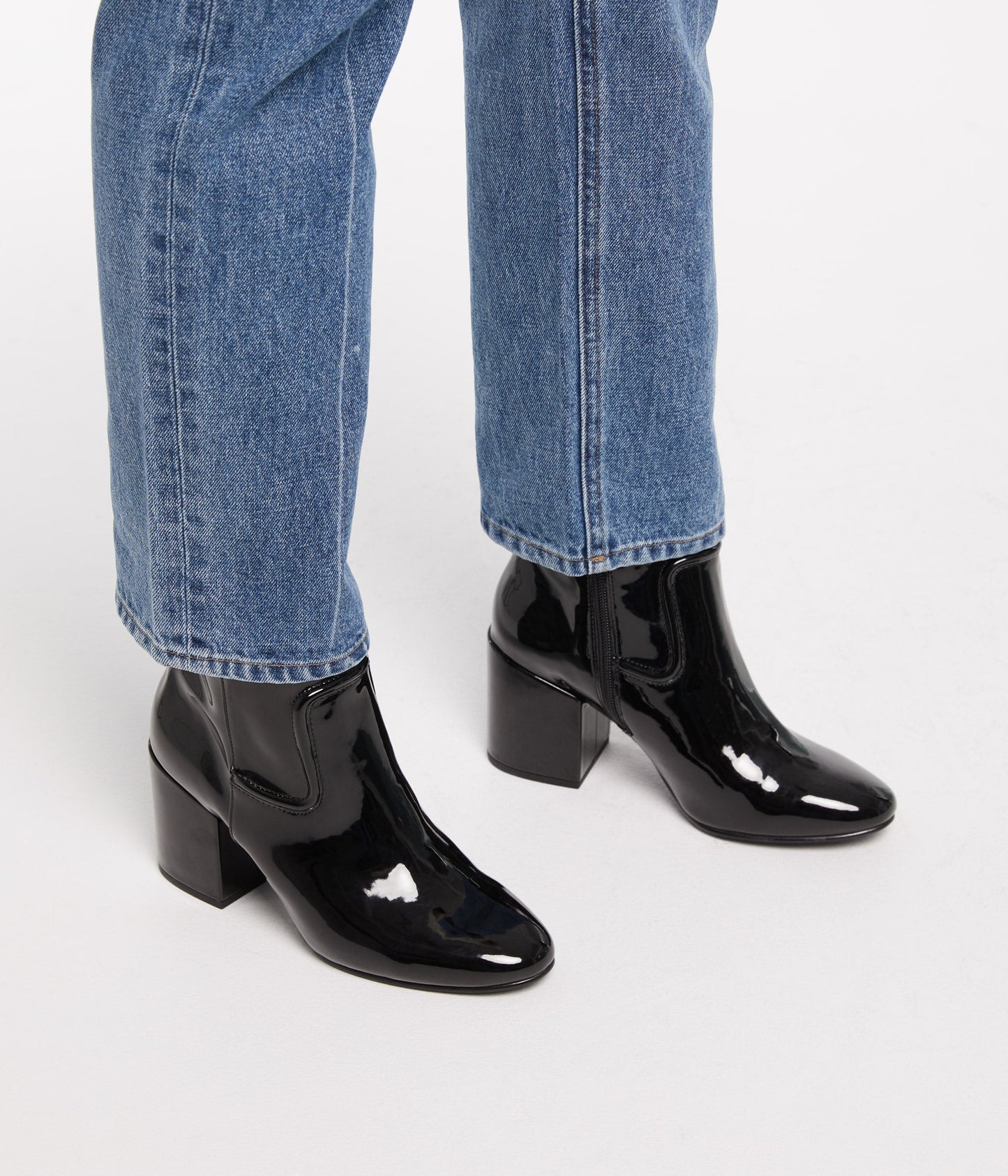 BOON Vegan Block Heel Boots | Color: Black - variant::black