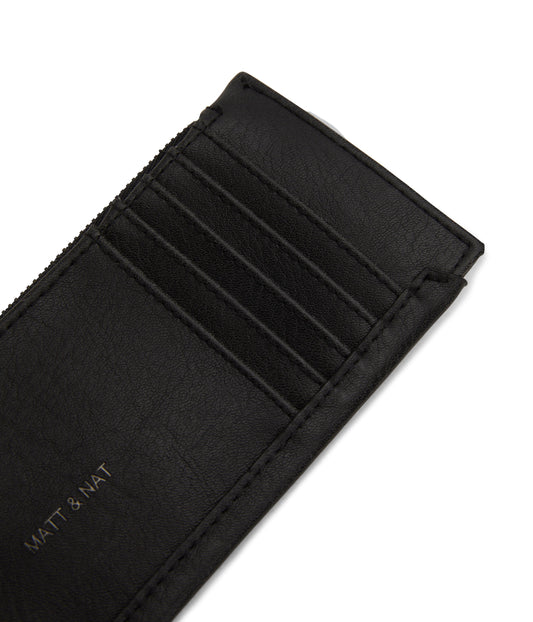 JESSE Slim Vegan Wallet - Vintage | Color: Black - variant::black