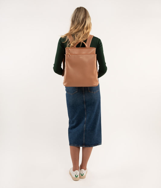 NARA Vegan Backpack - Loom | Color: Brown - variant::espresso