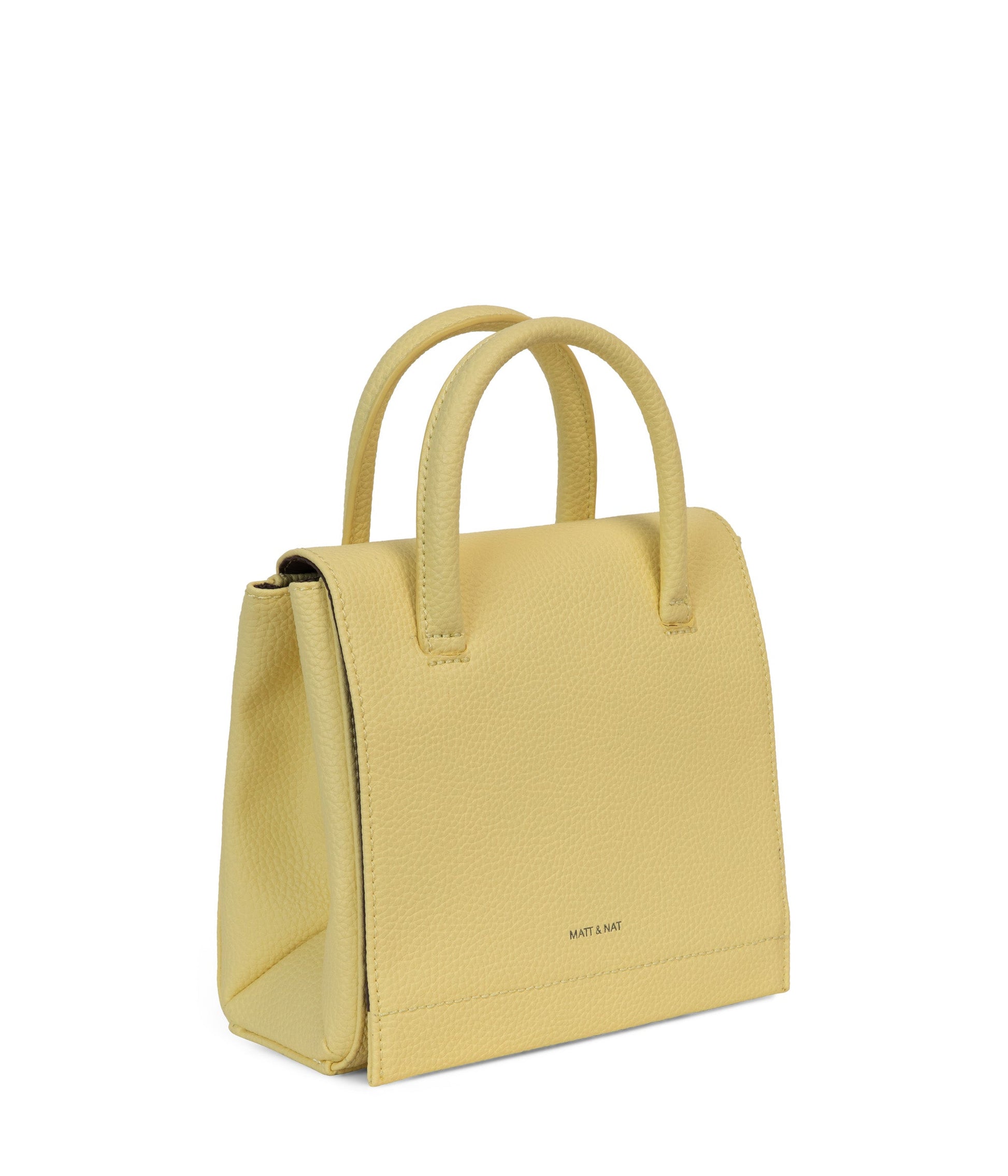 ADELSM Small Vegan Satchel - Purity | Color: Yellow - variant::daffodil