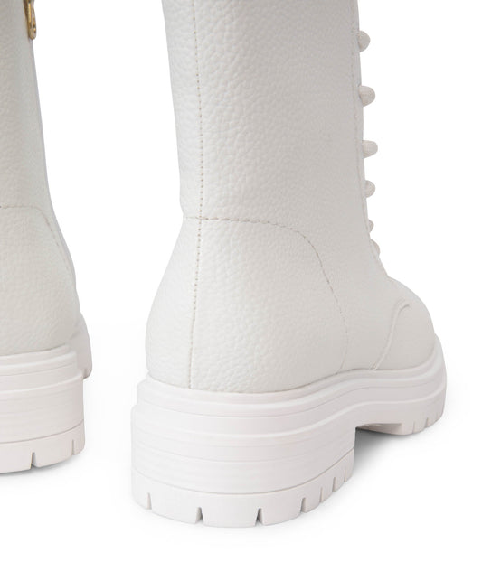 MAREE Women's Vegan Combat Boots | Color: White - variant::white
