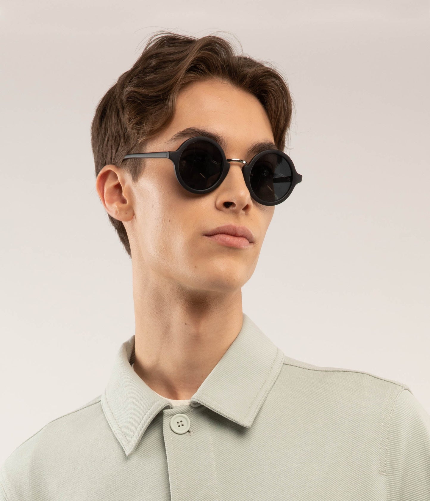 HALSEY Black Round Sunglasses | Color: Black - variant::black