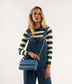 DREWLG Large Vegan Crossbody Bag - Vintage | Color: Blue - variant::bluejay
