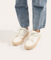 MARCI Women's Vegan Sneakers | Color: White, Black - variant::white black