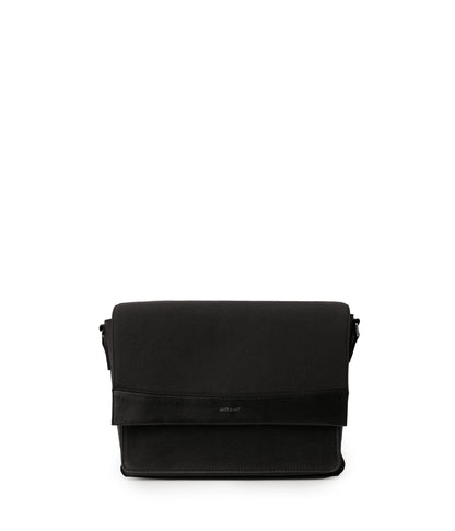 ANTON Vegan Messenger Bag - Canvas | Color: Black - variant::black