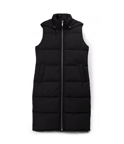 SANAH Women's Vegan Puffer Vest | Color: Black - variant::black