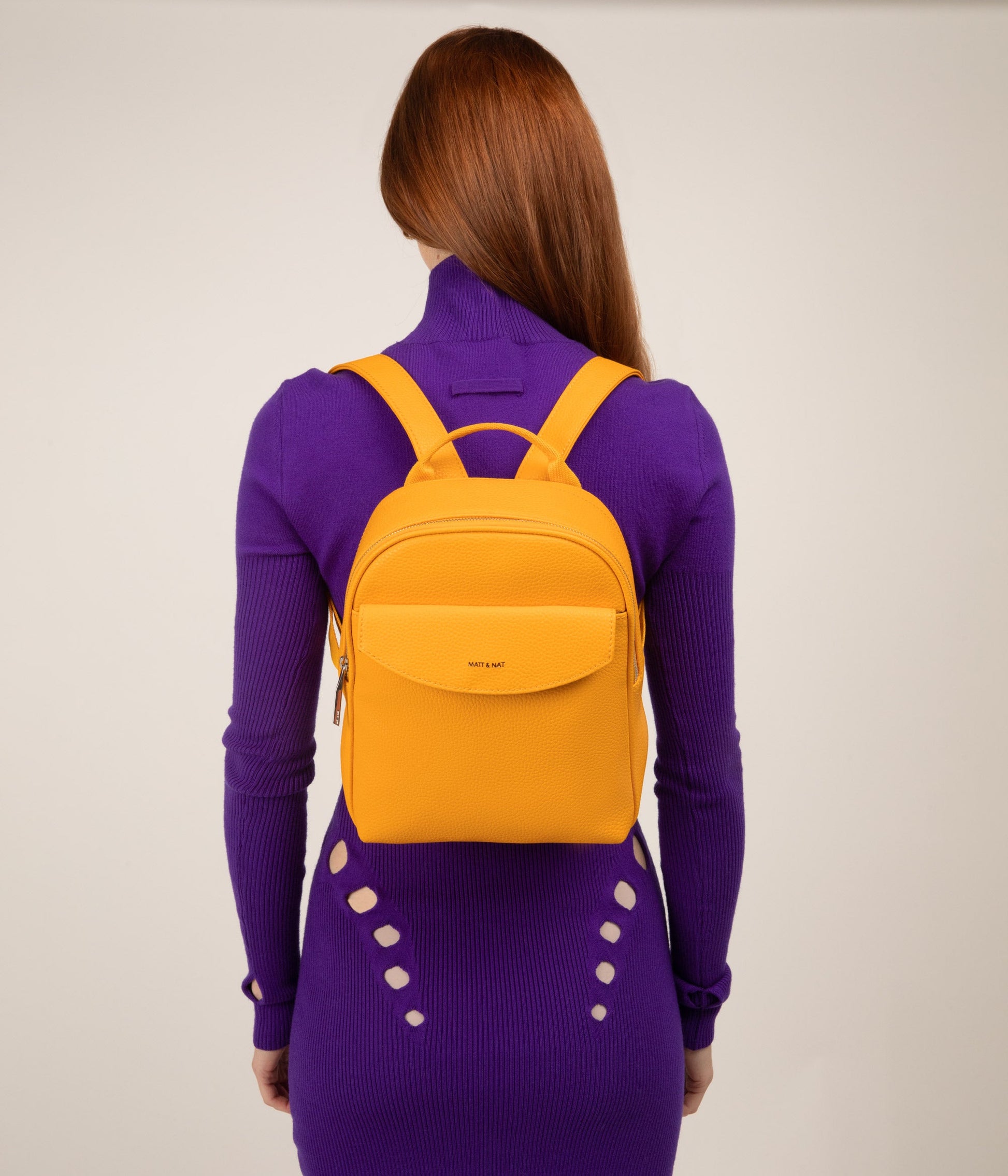 HARLEM Small Vegan Backpack - Purity | Color: Orange - variant::arancia