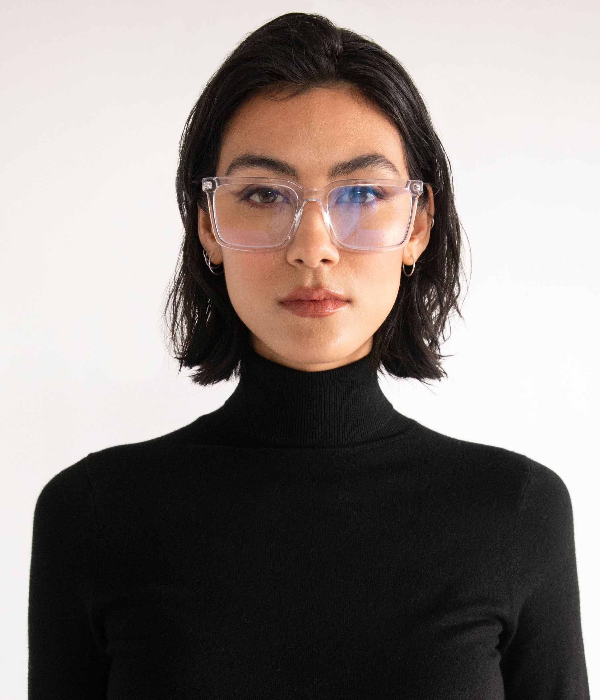 AMINE-3 Recycled Square Reading Glasses | Color: Black - variant::black