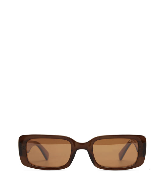 COACH Transparent Brown Rectangle Sunglasses | very.co.uk