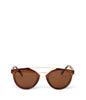 ALDIE-2 Round Recycled Sunglasses | Color: Brown - variant::brown