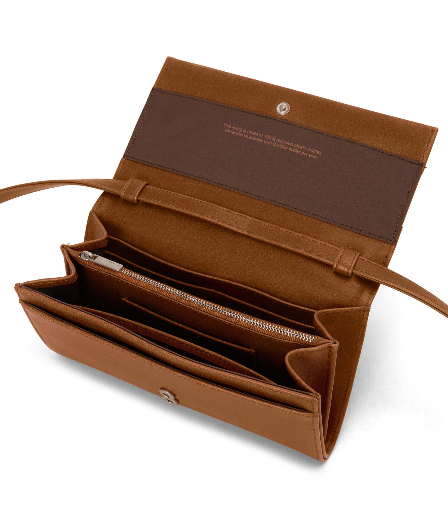 LETTE Vegan Wallet Crossbody Bag - Vintage | Color: Brown - variant::chili