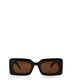 IVVY-2 Recycled Rectangle Sunglasses | Color: Black, Brown - variant::black