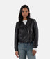 SAVINA Women’s Vegan Moto Jacket | Color: Black - variant::black