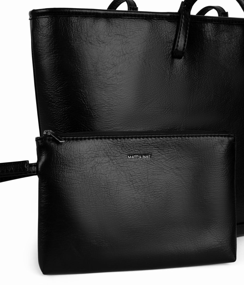 ELIZA Vegan Tote Bag - Theme | Color: Black - variant::black