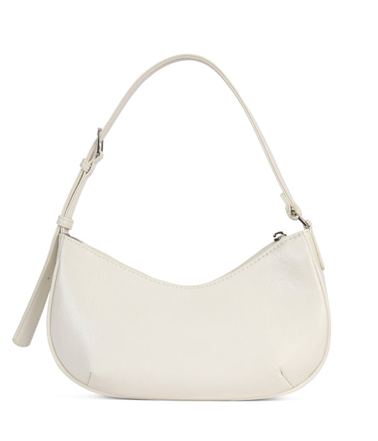 MARI Vegan Shoulder Bag - Theme | Color: White - variant::snowberry