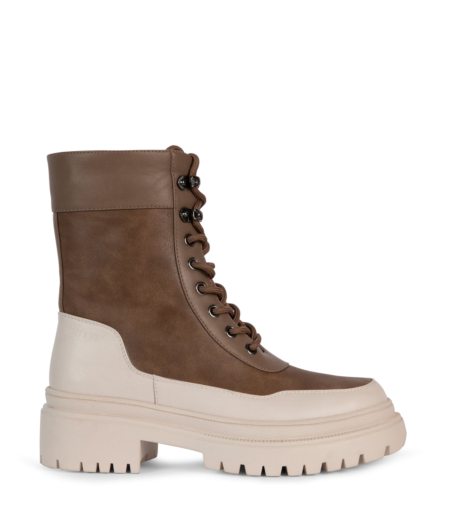 HAZE Women's Vegan Combat Boots | Color: Brown - variant::brown