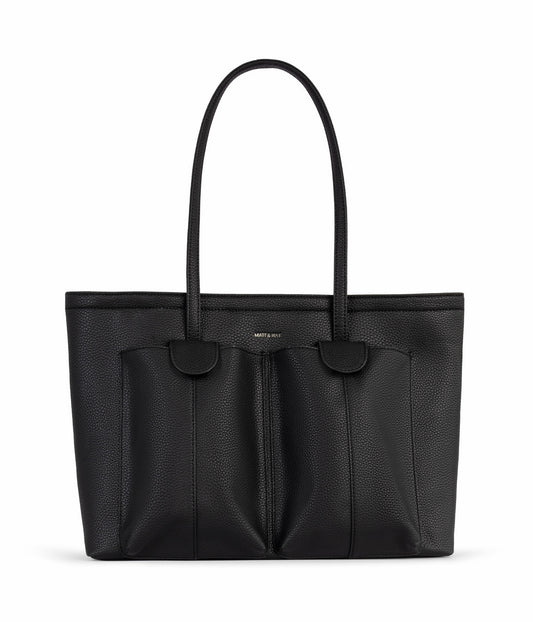 JOS Vegan Tote Bag - Grain | Color: Black - variant::black