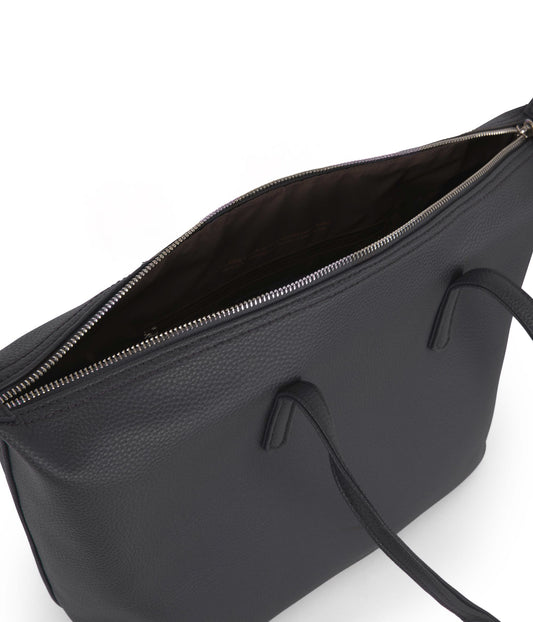 ABBI Vegan Tote Bag - Grain | Color: Coal - variant::coal