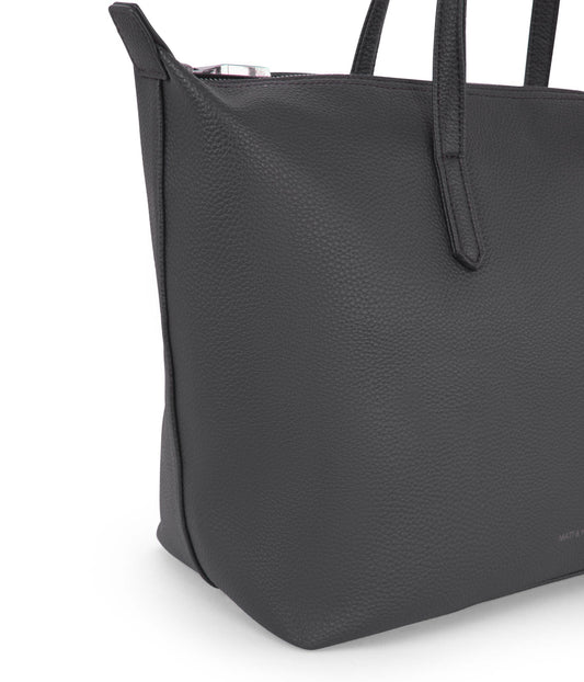 ABBI Vegan Tote Bag - Grain | Color: Coal - variant::coal