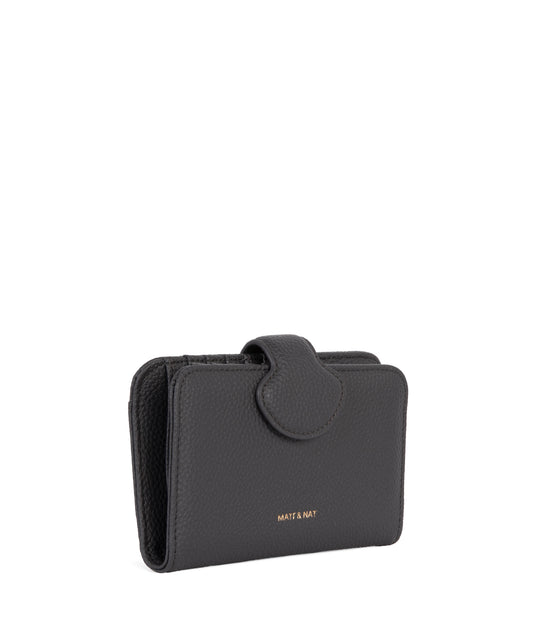 FLOATSM Small Vegan Wallet - Grain | Color: Coal- variant::coal