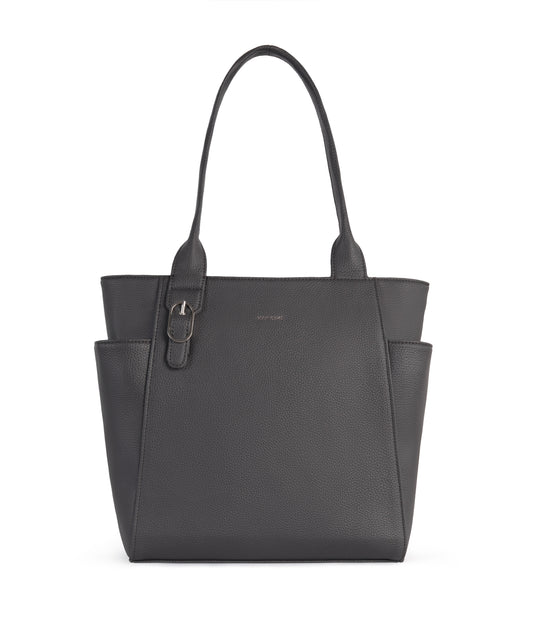 IONA Vegan Tote Bag - Grain | Color: Coal - variant::coal