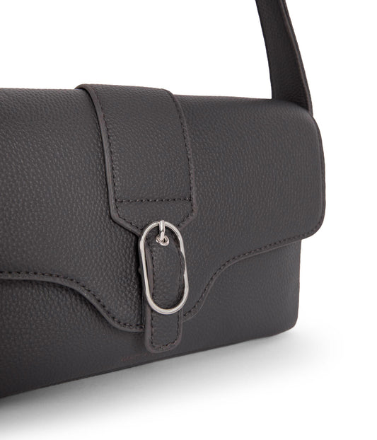 ISABELLE Vegan Shoulder Bag – Grain | Color: Coal - variant::coal
