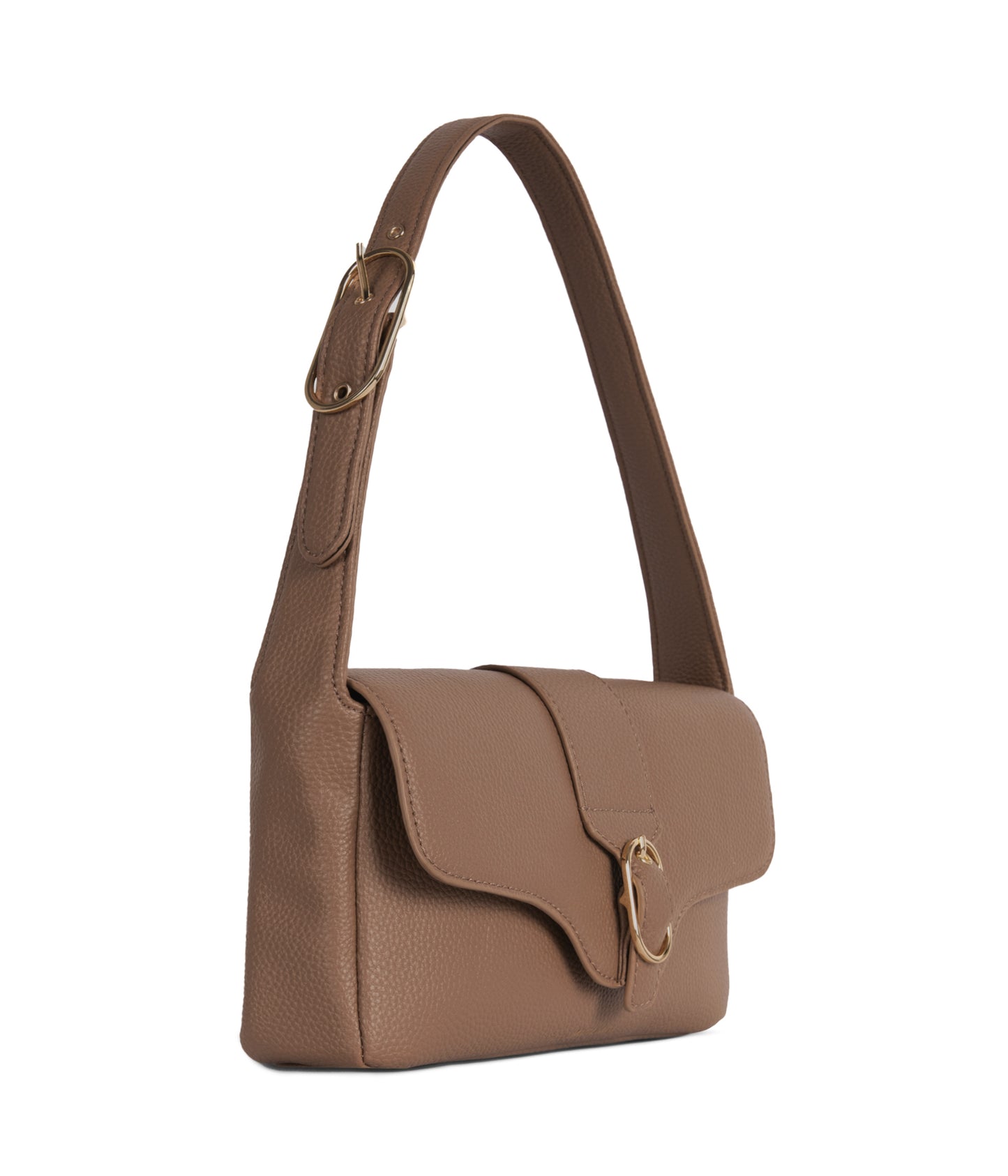 ISABELLE Vegan Shoulder Bag – Grain | Color: Toffee - variant::toffee