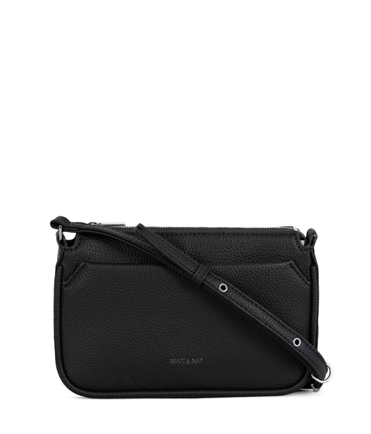 IVY Vegan Crossbody Bag - Grain | Color: Black - variant::black