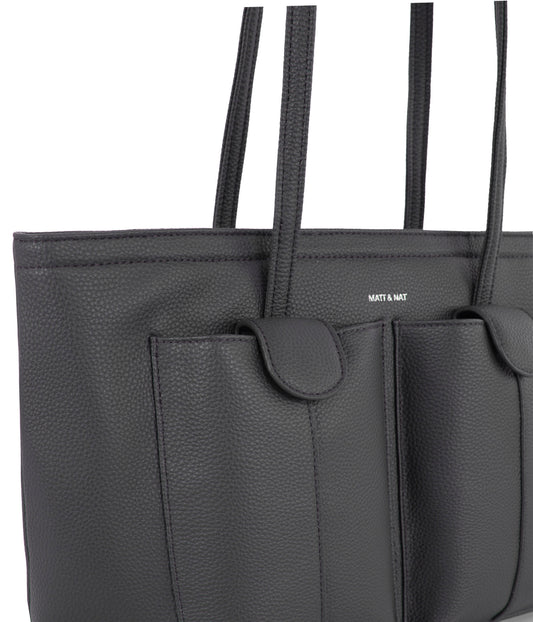 JOS Vegan Tote Bag - Grain | Color: Coal - variant::coal