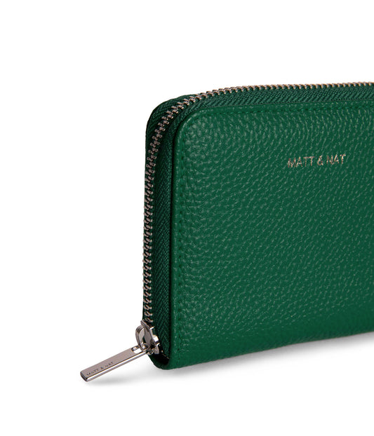 RUE Small Vegan Zip Wallet - Grain | Color: Avocado - variant::avocado