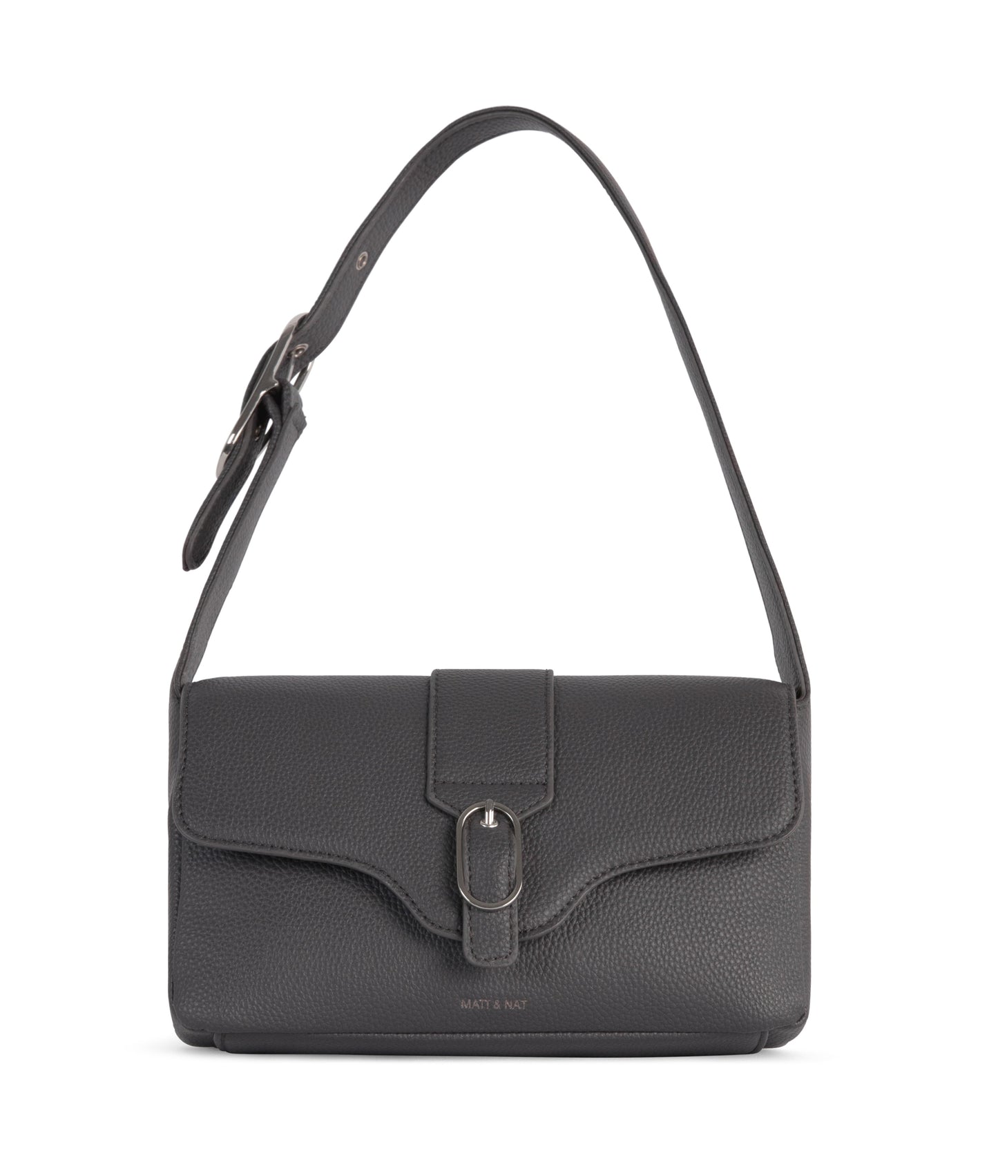 ISABELLE Vegan Shoulder Bag – Grain | Color: Coal - variant::coal