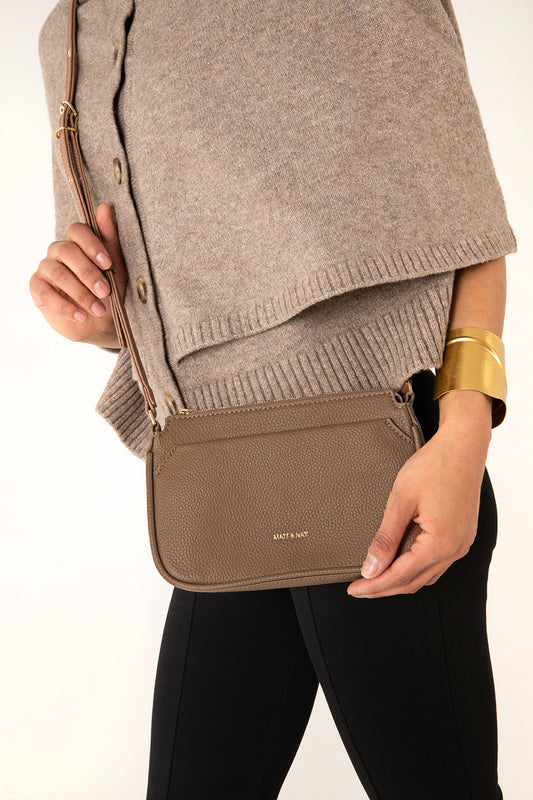IVY Vegan Crossbody Bag - Grain | Color: Coal - variant::coal
