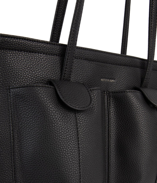 JOS Vegan Tote Bag - Grain | Color: Black - variant::black